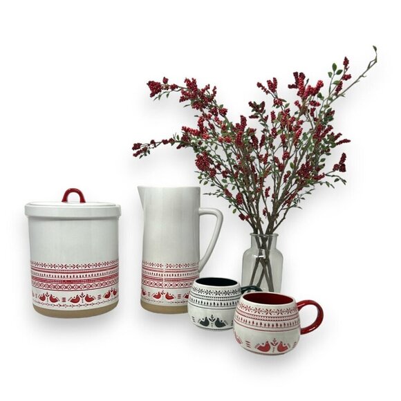Hearth & Hand Magnolia Nordic Christmas Fair Isle Stoneware Pitcher -Target 2023 - Picture 7 of 7